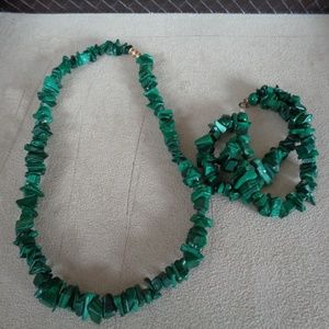 Malachite Necklace & matching bracelet